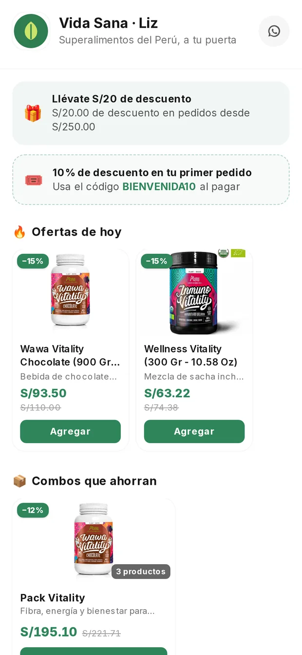 Tienda del distribuidor vista por su cliente